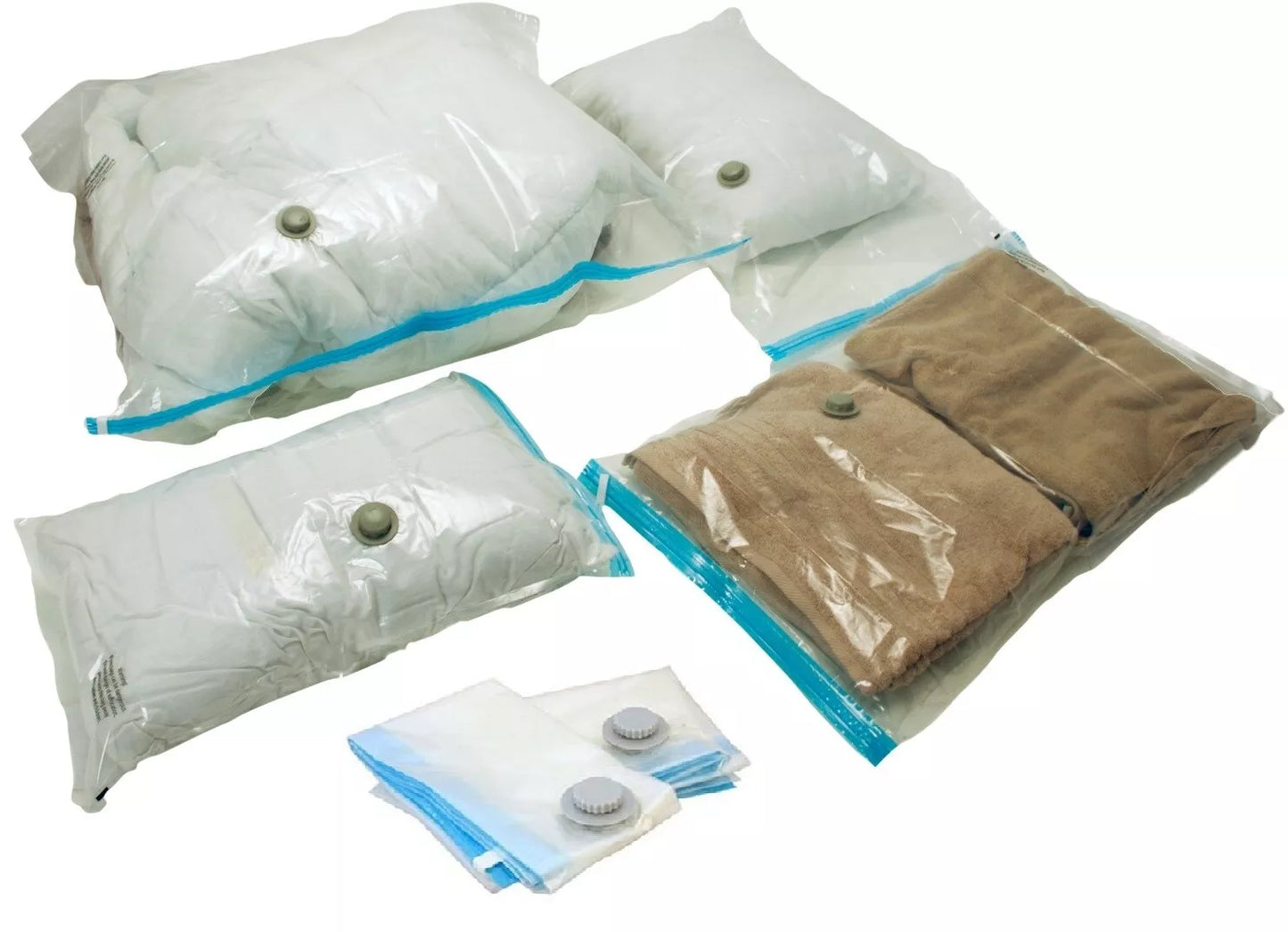 13 PACK : 9 Large XL Vacuum Seal Storage Bags + Bonus 4 Travel Bags