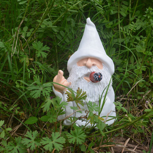 White Wizard Gnome Garden Decor