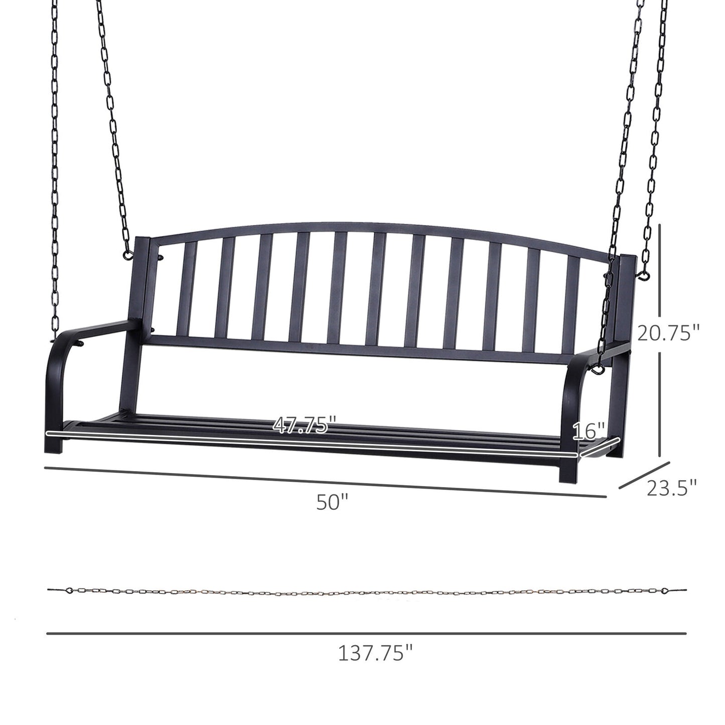 Patio Porch Hanging Swing Chair Outdoor