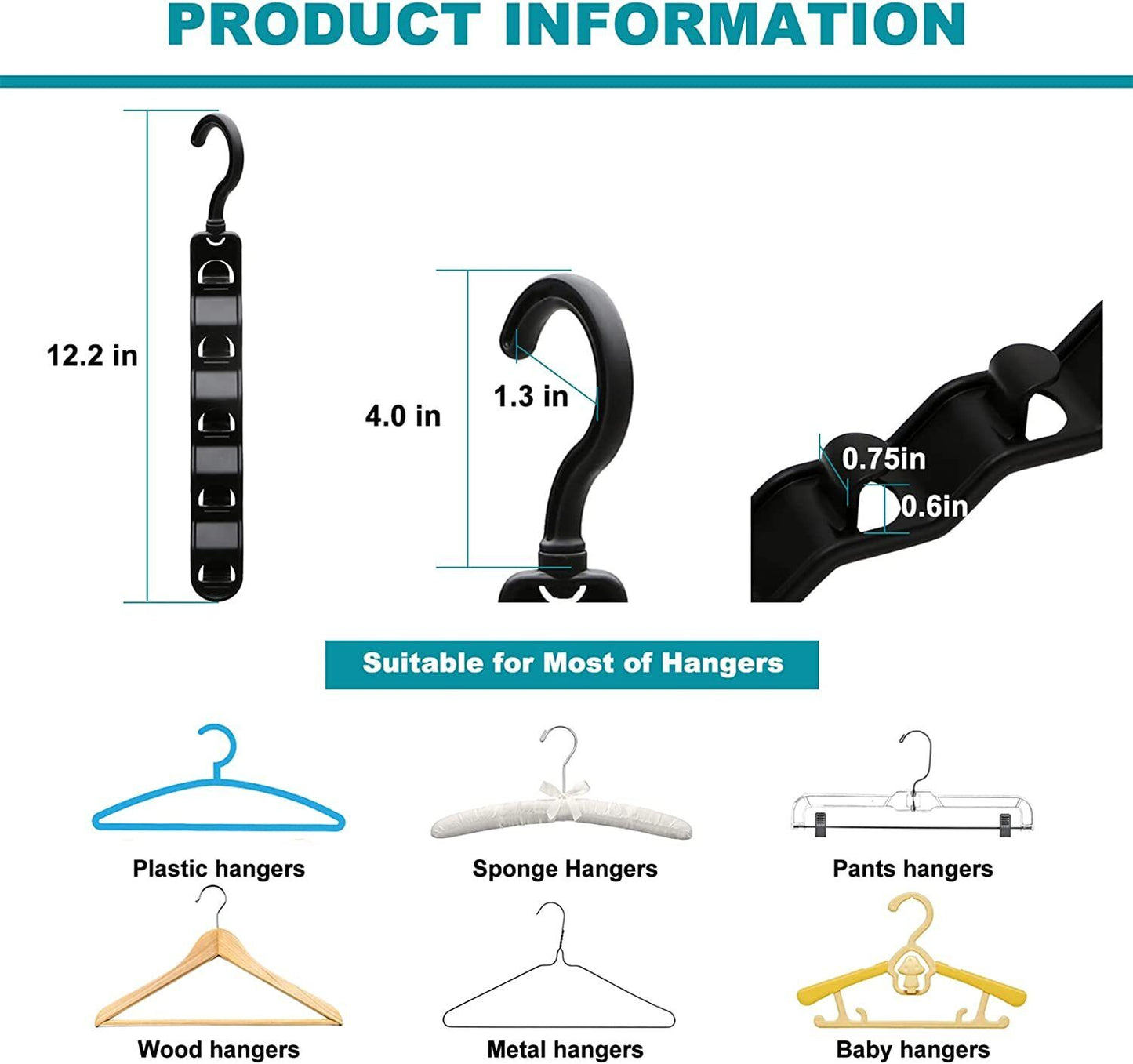 8 Pack Organization and Storage Clothes Hanger