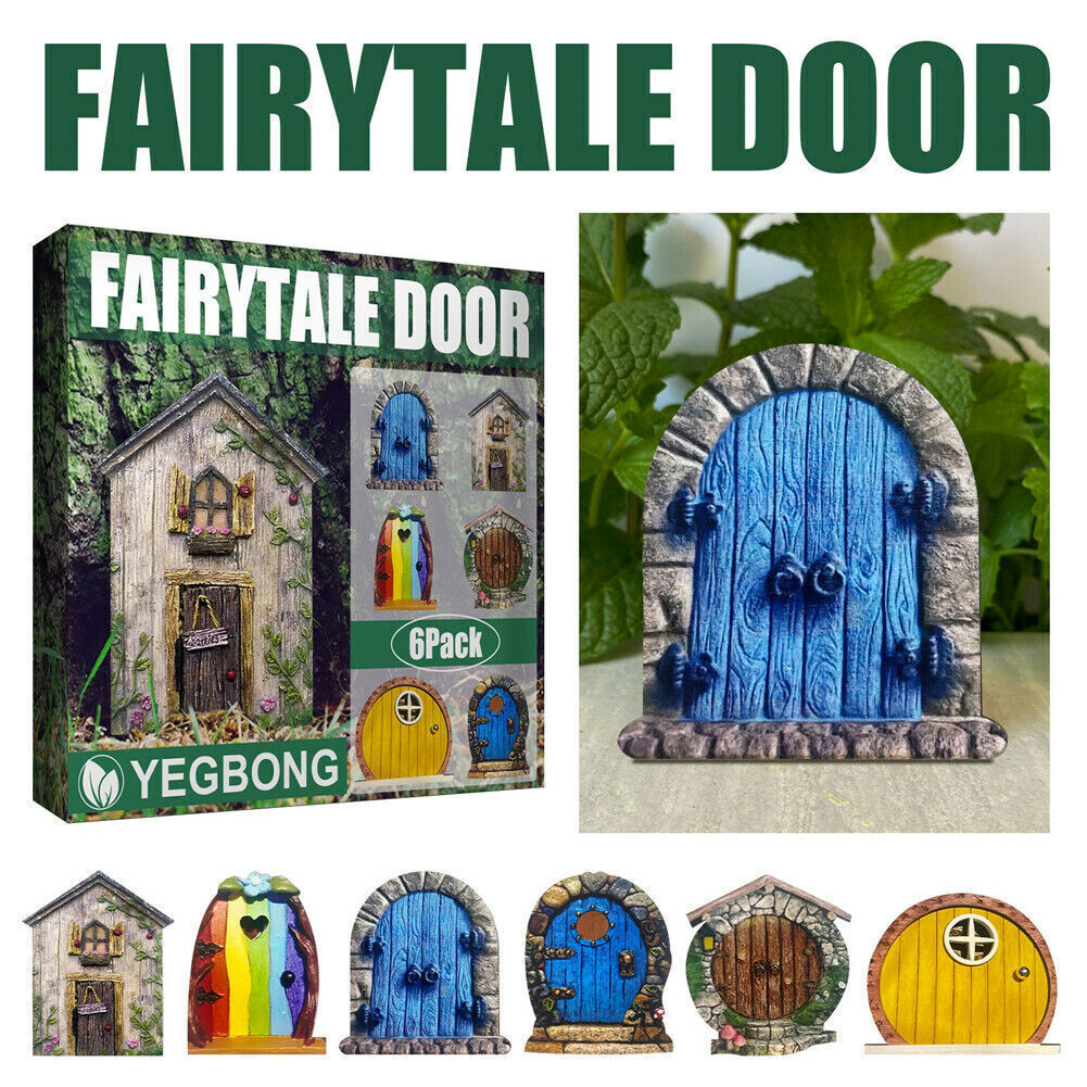 6PCS Fairy Door for Home Garden