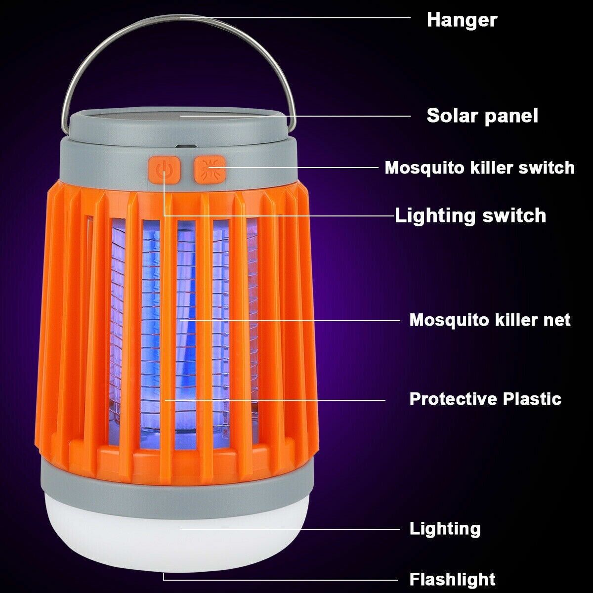 Solar USB Mosquito Lamp