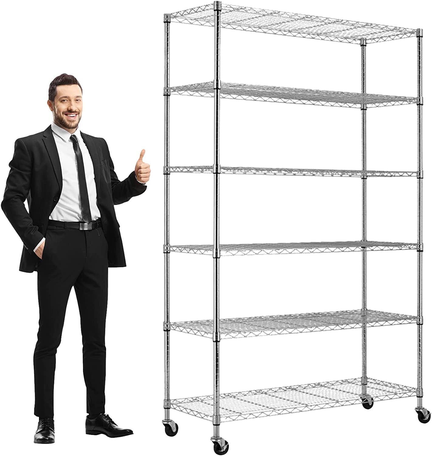 6 Tier Wire Shelving Unit Heavy Duty