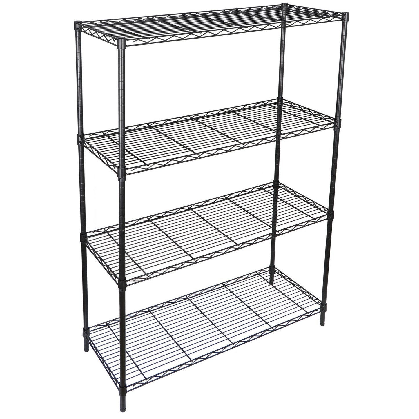 2x 4 Tier Steel Wire Shelf Rack