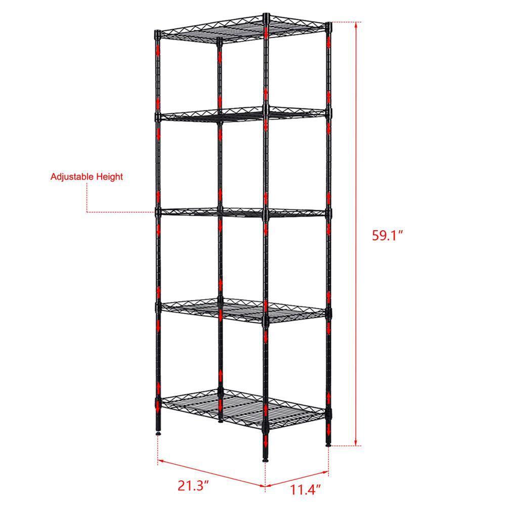 5 Layers Wire Shelves Unit