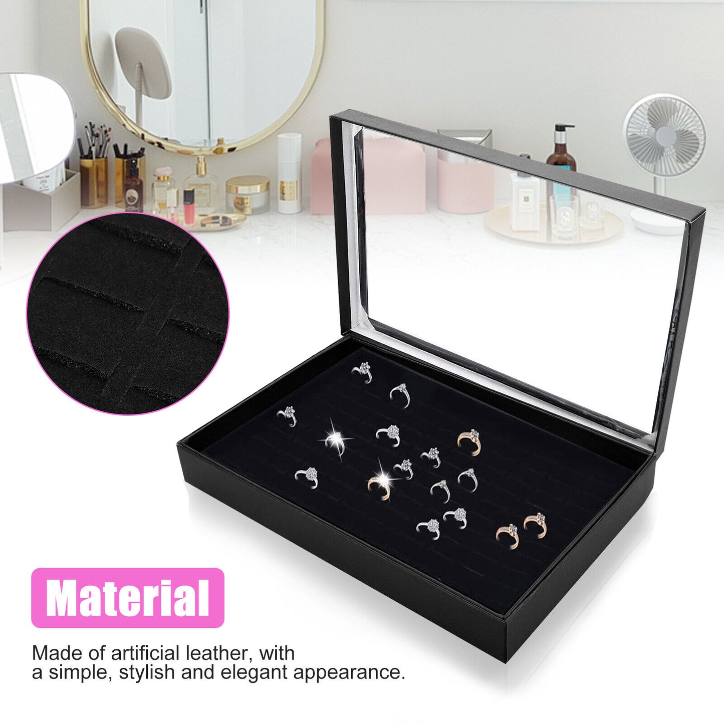 100 Slots Jewelry Ring Display Organizer