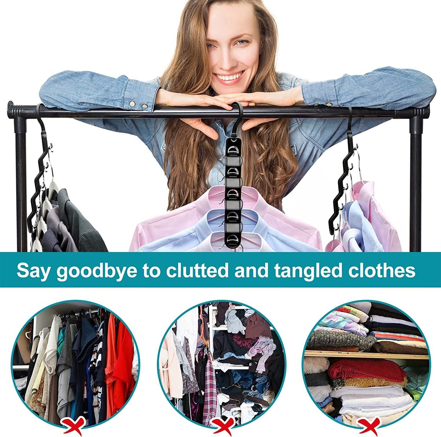 8 Pack Organization and Storage Clothes Hanger