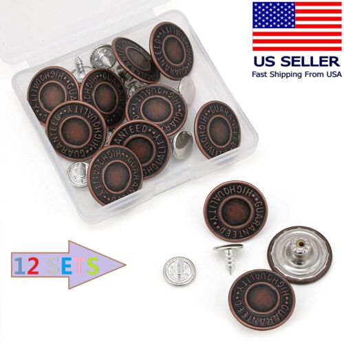 12× Jean Button Pins，3/4 in