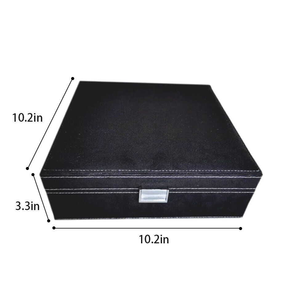 Two-Layer Jewelry Box Organizer-Black