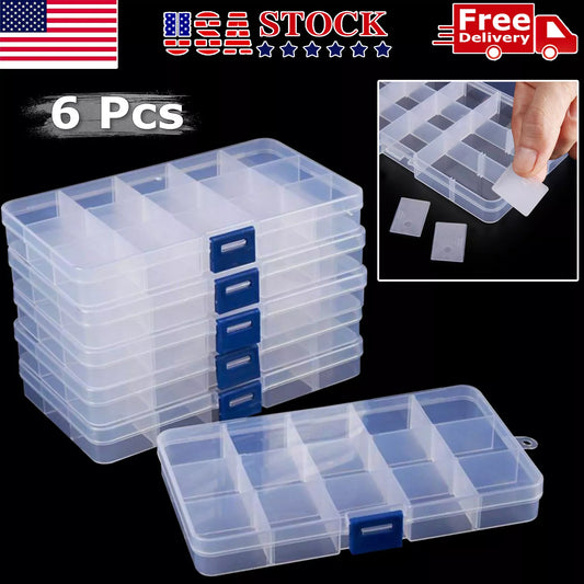 6 Pack Clear Jewelry Box