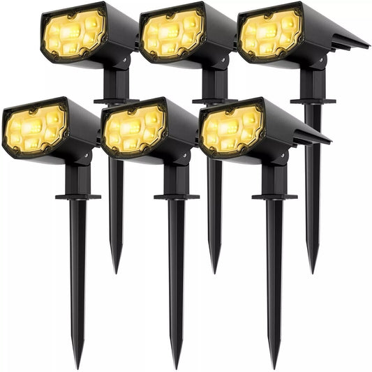 IP67 Waterproof Solar Outdoor Spot Lights 6 Pack