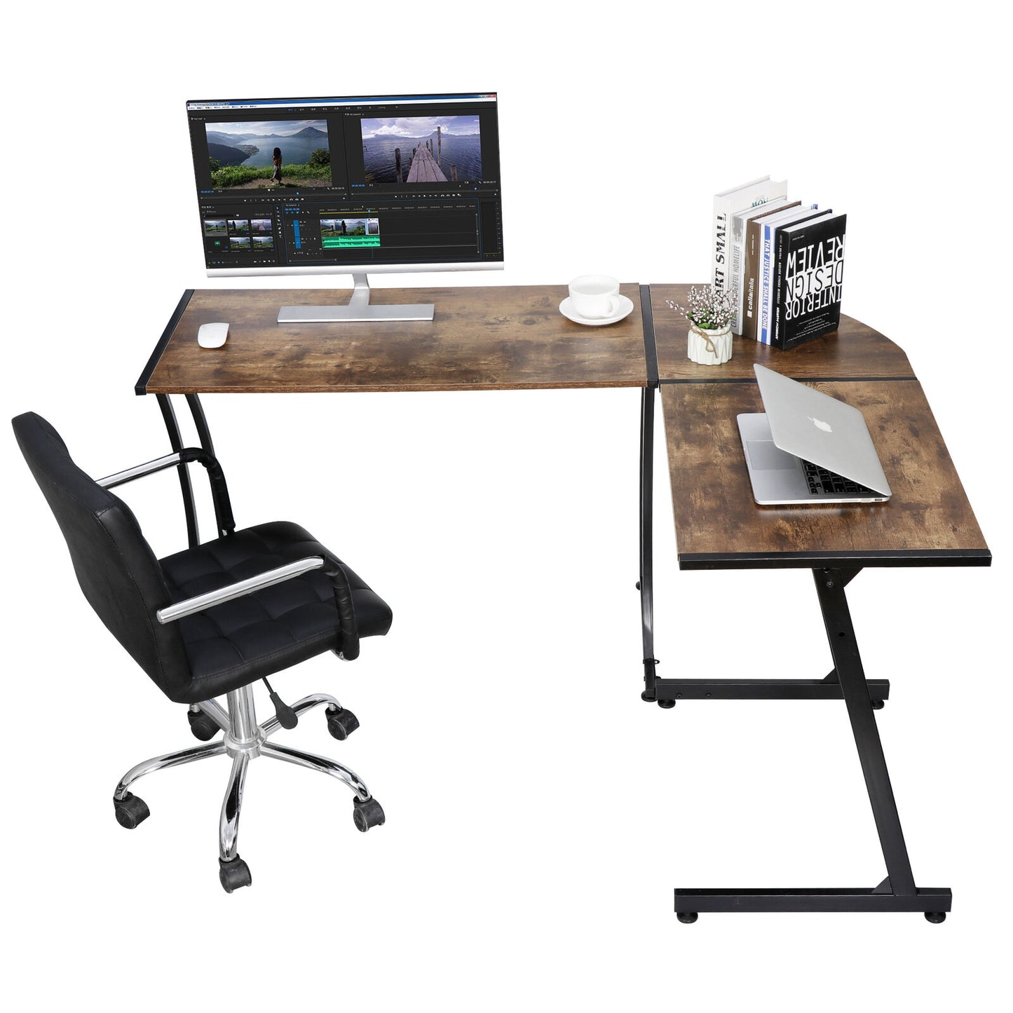 L Shaped Computer Gaming Corner Desk