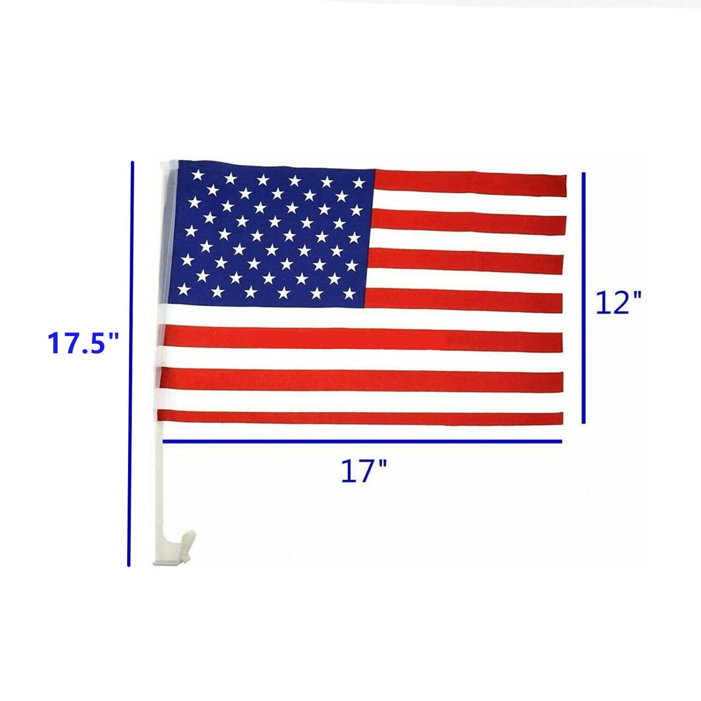 2 Pack 12x17 USA American Flags