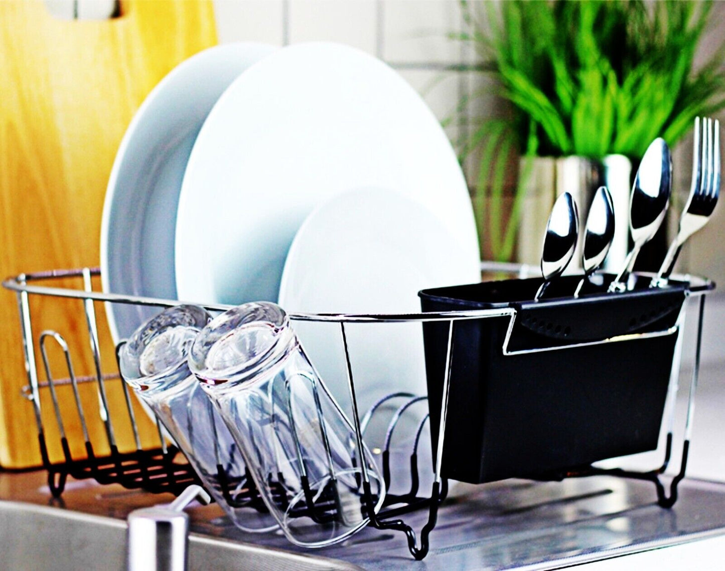 Steel Over Sink Dish Drying Rack