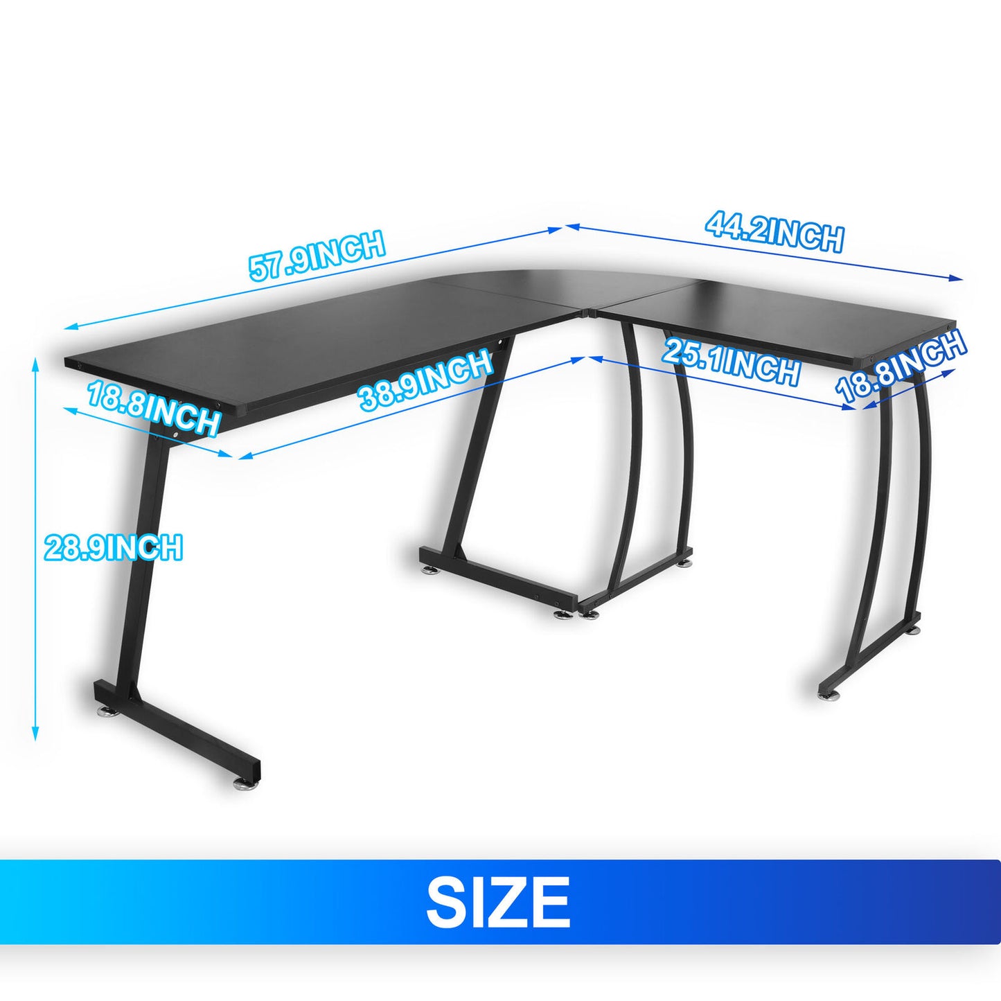 58" L Shaped Corner Desk