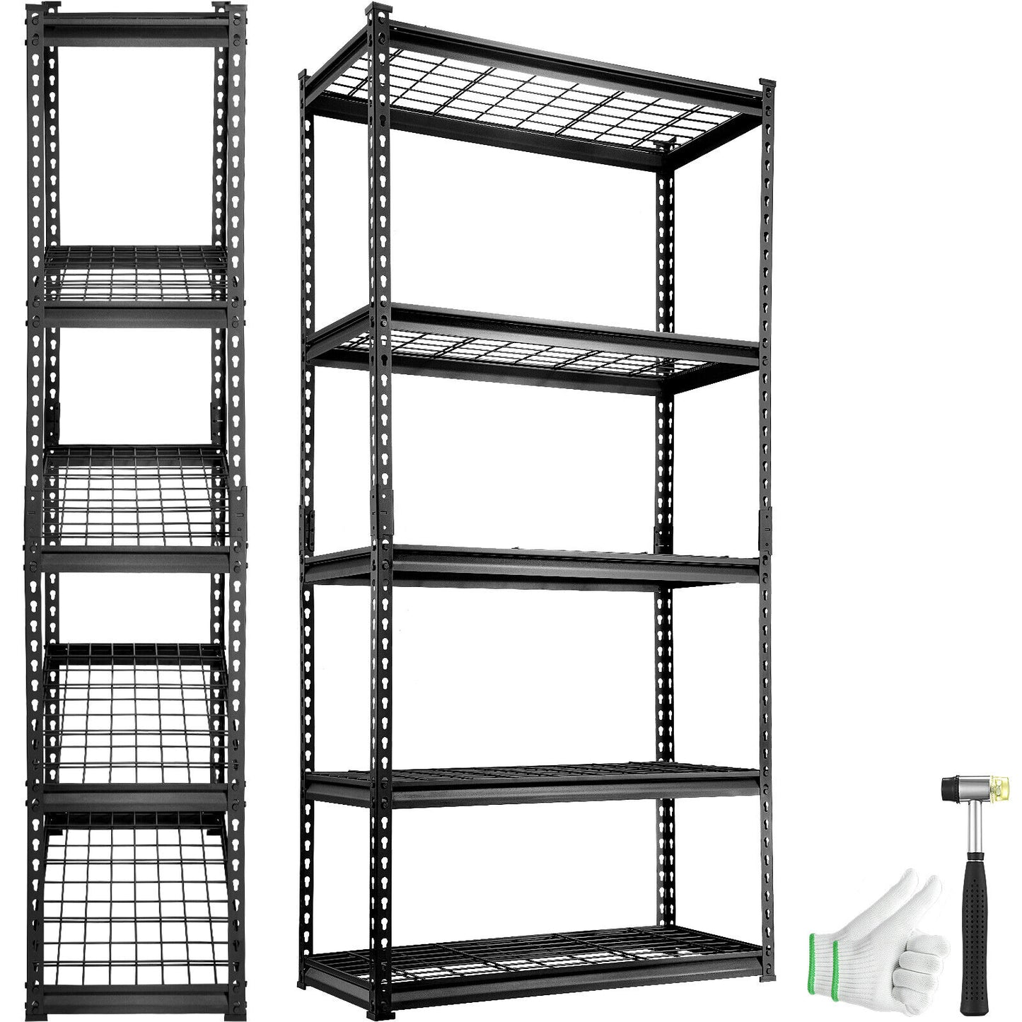 5-Tier Metal Storage Shelving Unit 16"D x 36"W x 72"H