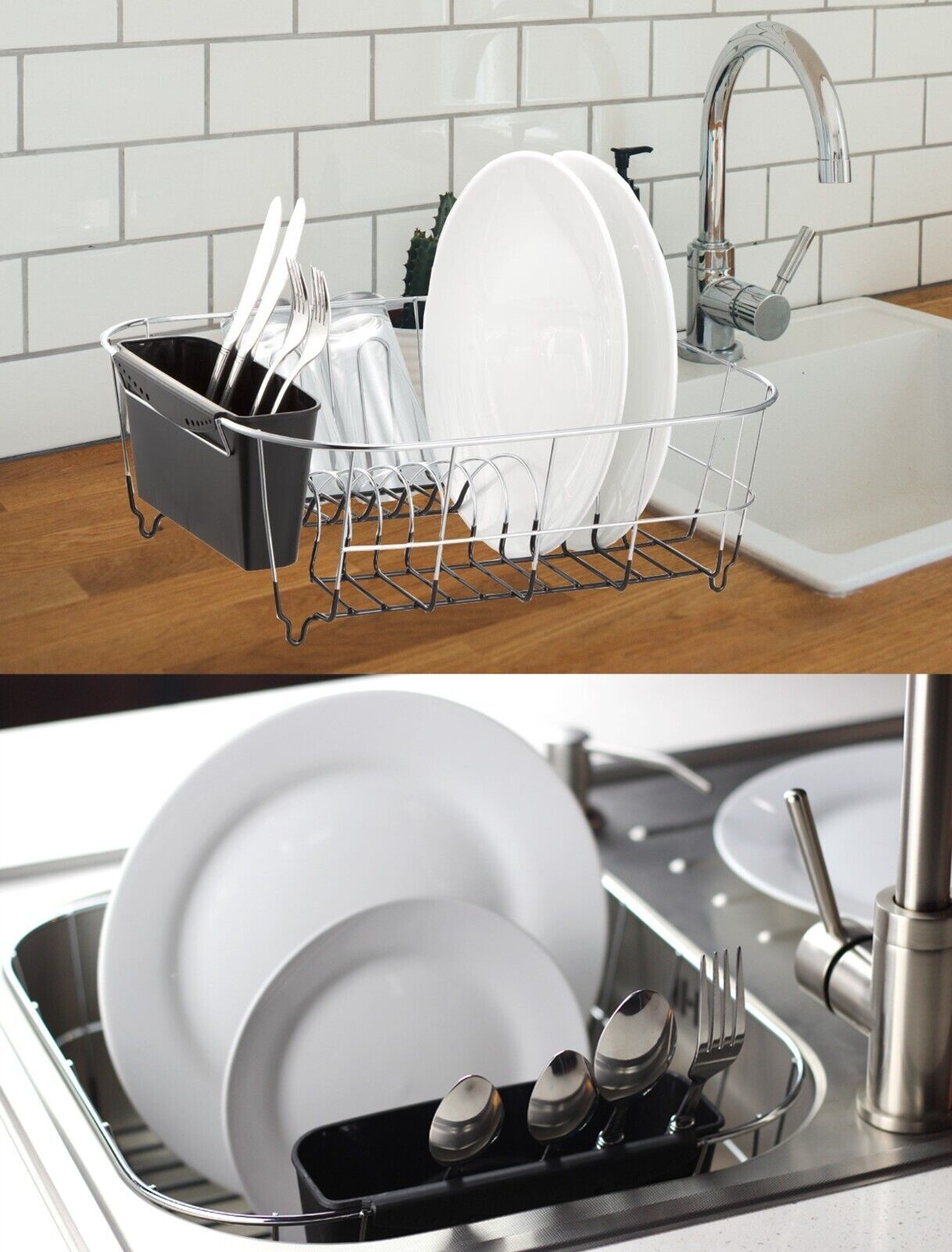 Steel Over Sink Dish Drying Rack