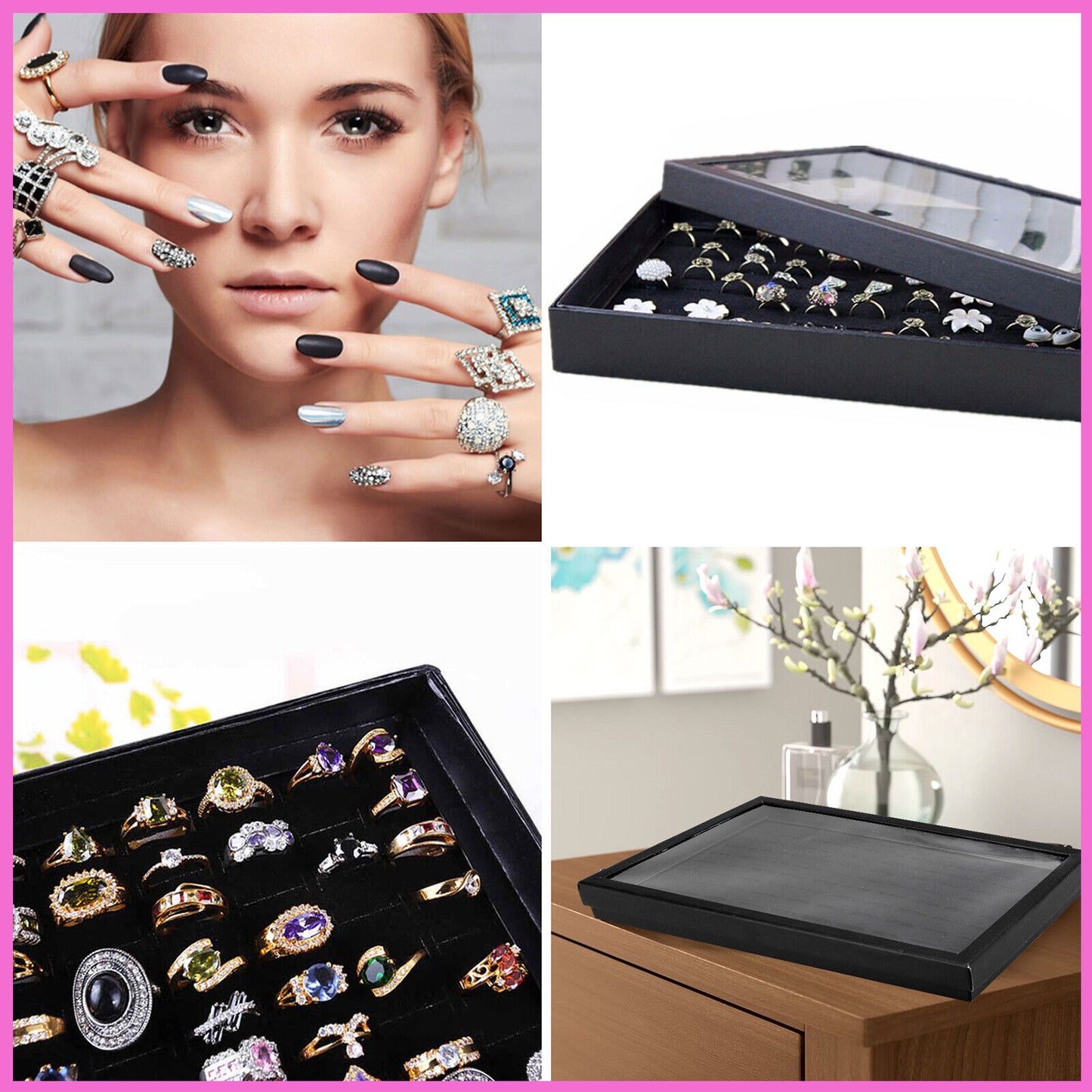 100 Slots Jewelry Ring Organizer