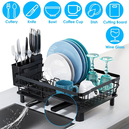 Dish Drying Rack Plate Cutlery Holder