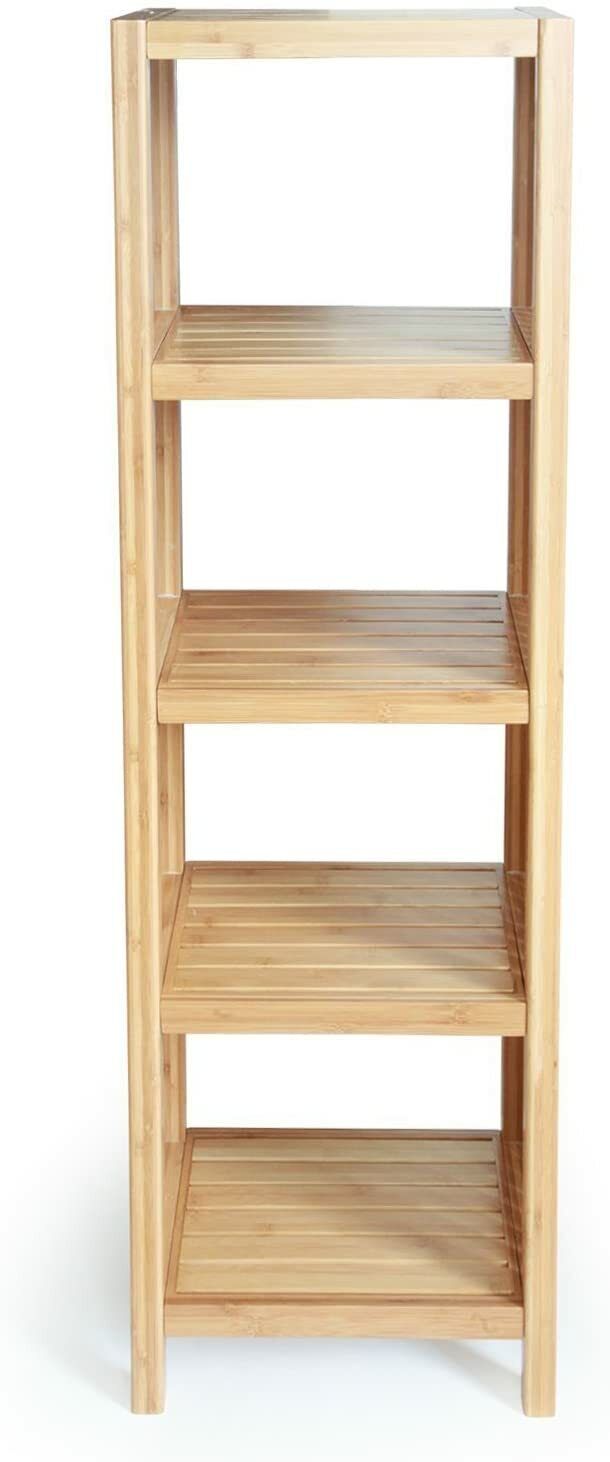 Bamboo Tall Bathroom Shelf Organizing