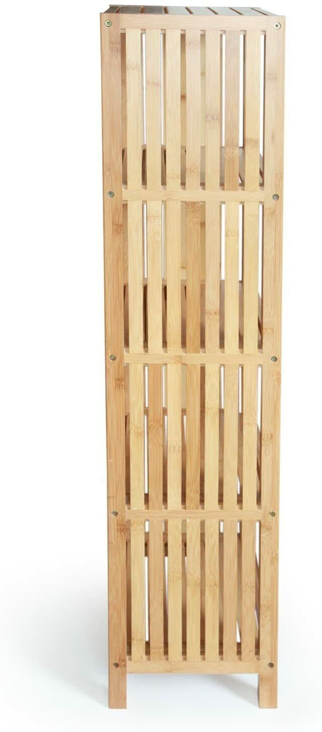 Bamboo Tall Bathroom Shelf Organizing