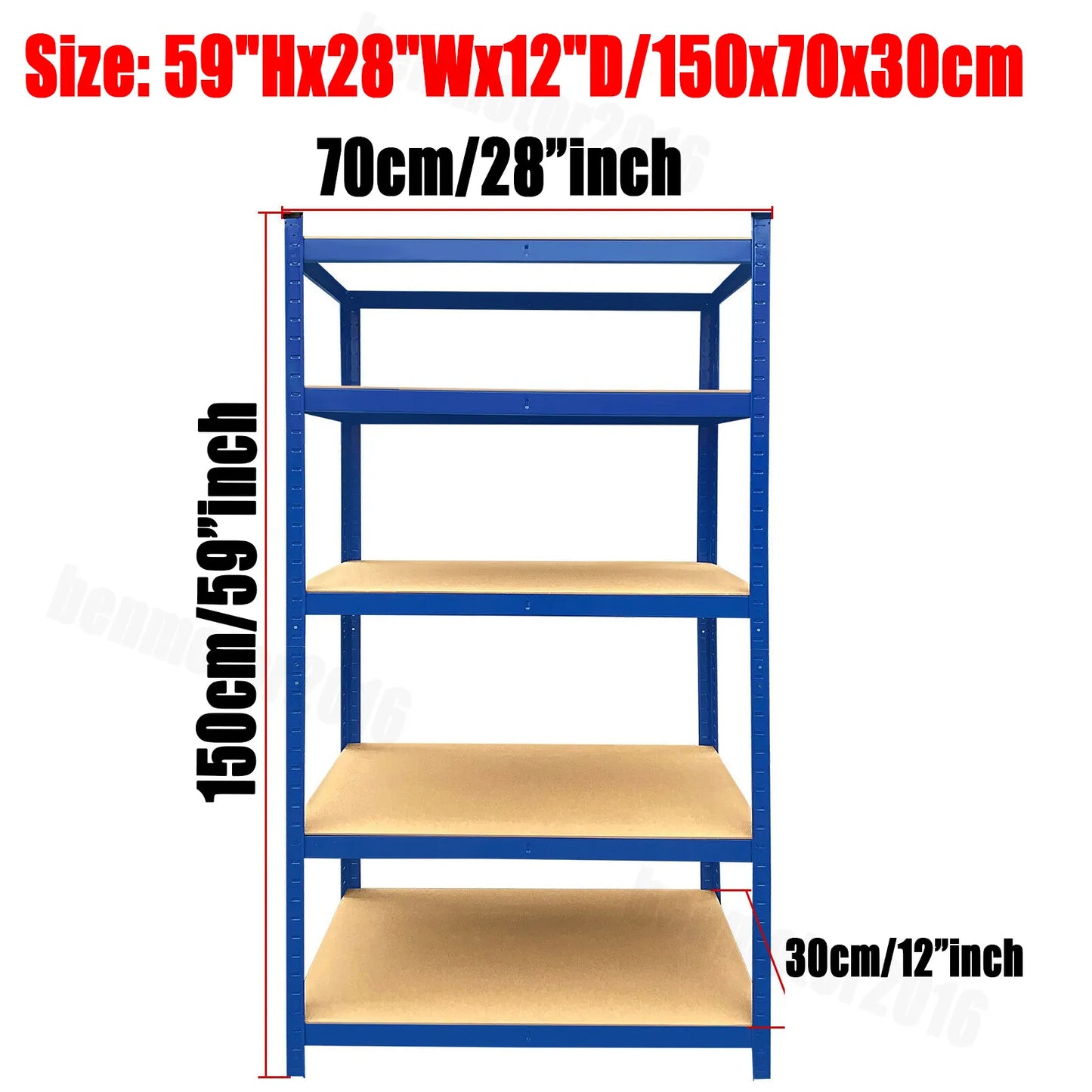 5 Tier Heavy Duty Boltless Metal Shelving Shelves