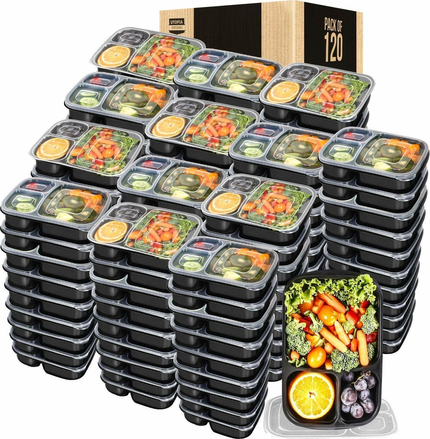 120 Piece Meal Prep Containers