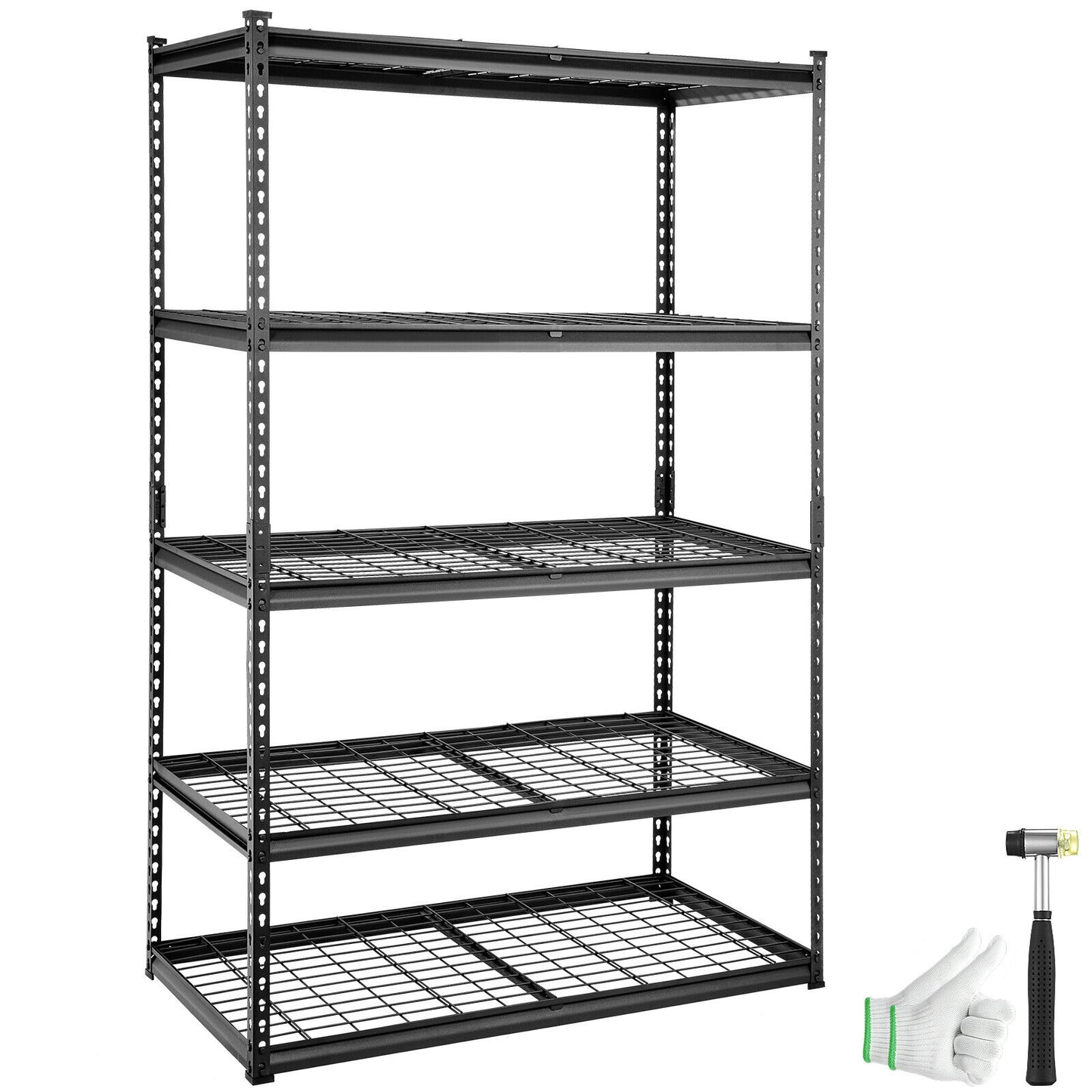 5-Tier Metal Storage Shelving Unit 24"D x 48"W x 72"H