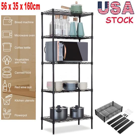 5-Tier Wire Shelves Unit