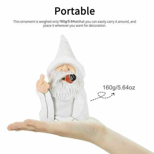 White Wizard Gnome Garden Decor