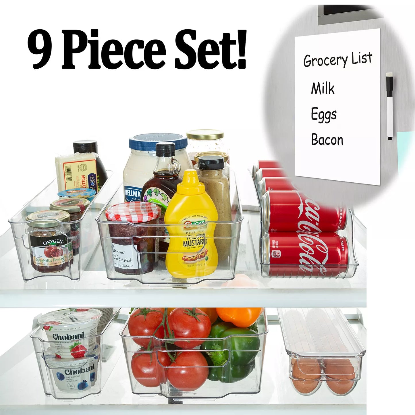 Refrigerator Organizer Bins Stackable