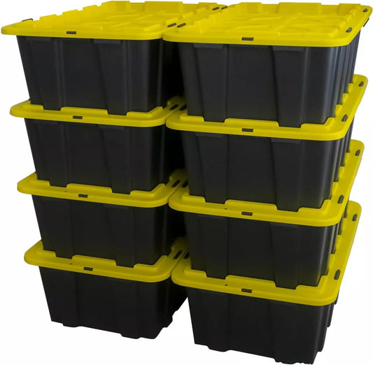 12 Gallon Snap Lid Storage Bin Set of 8