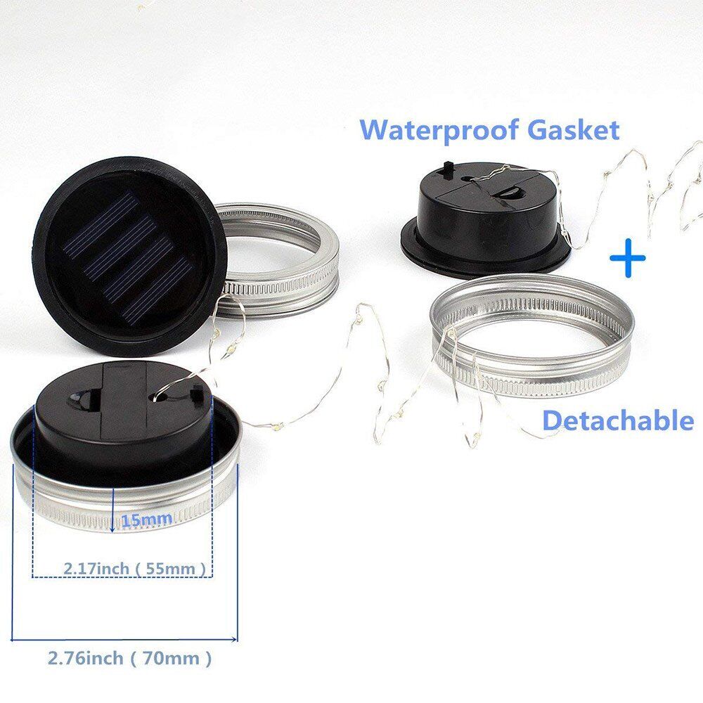 Solar Powered Mason Jar Lid 20LEDs