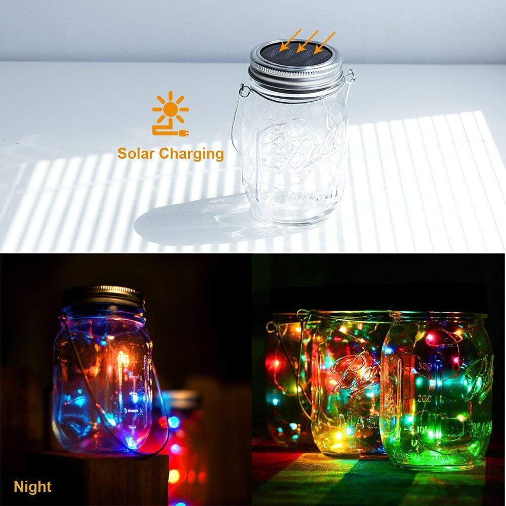 Solar Powered Mason Jar Lid 20LEDs