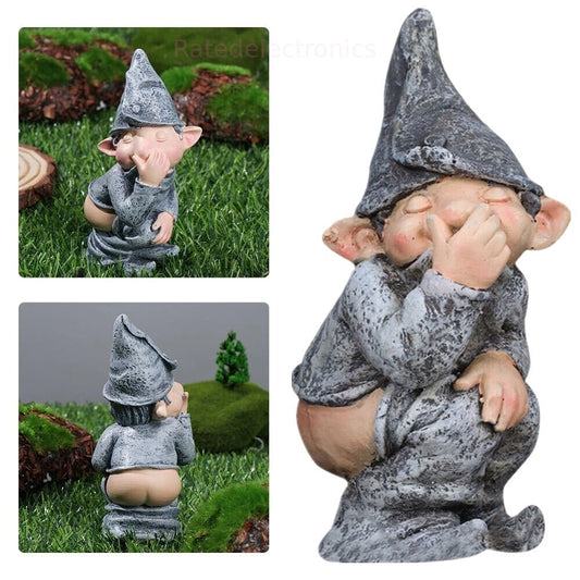 Pooping Garden Gnome Decor