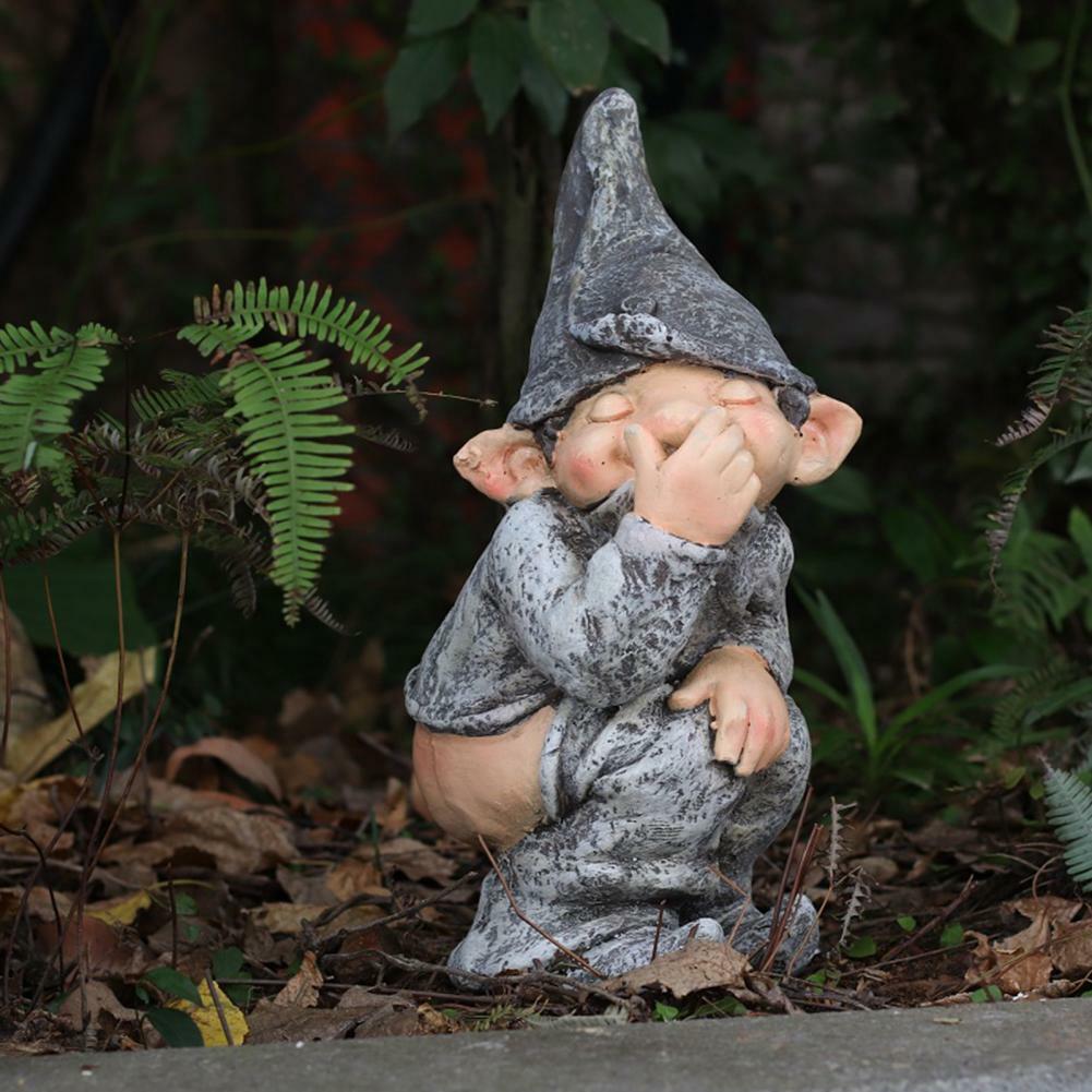 Pooping Garden Gnome Decor