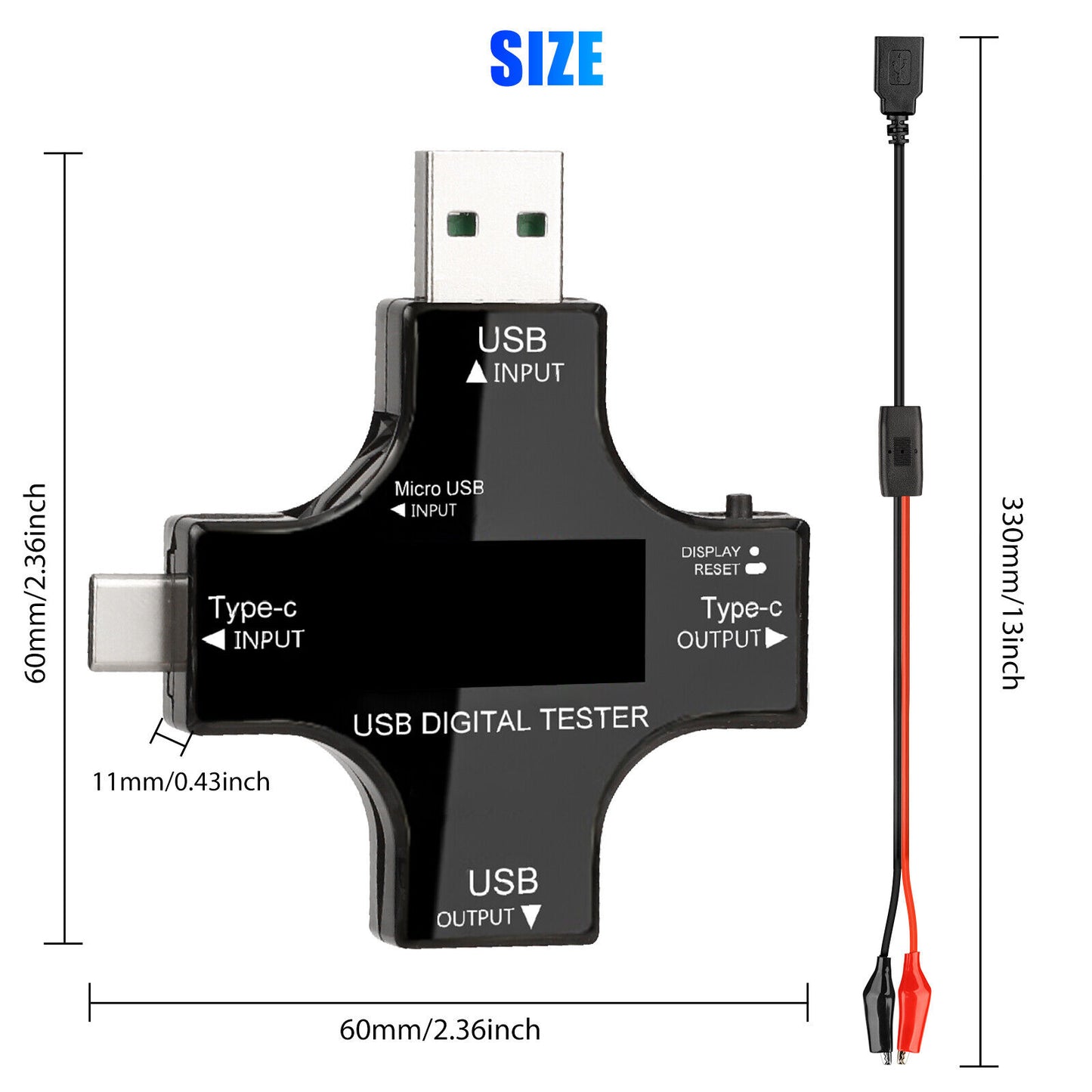 USB Type-C Meter Tester Digital