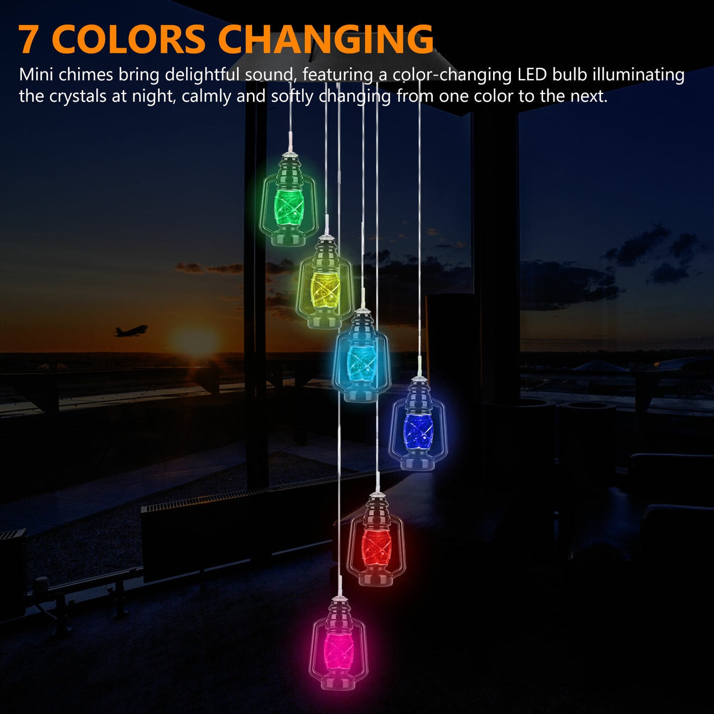 Solar Wind Chimes Lights LED