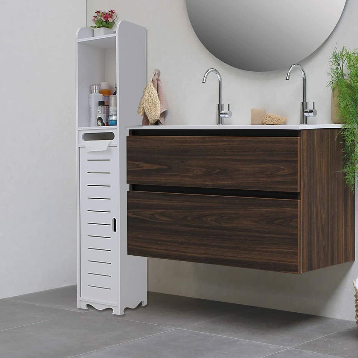 Slim Bathroom Storage Cabinet