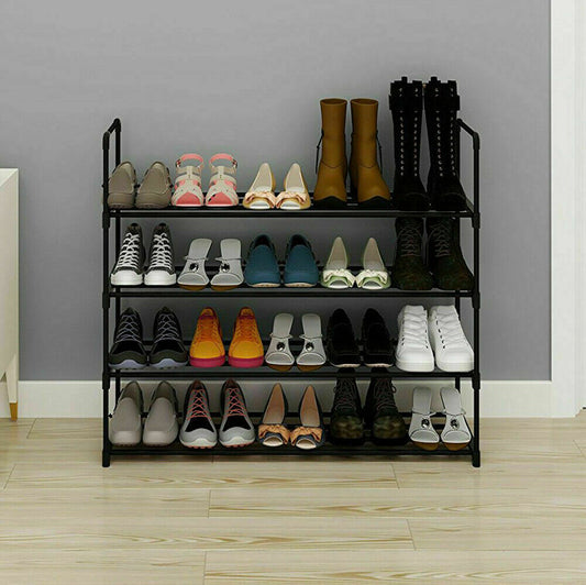 4-Tier Shoe Rack Shoe Tower Shelf