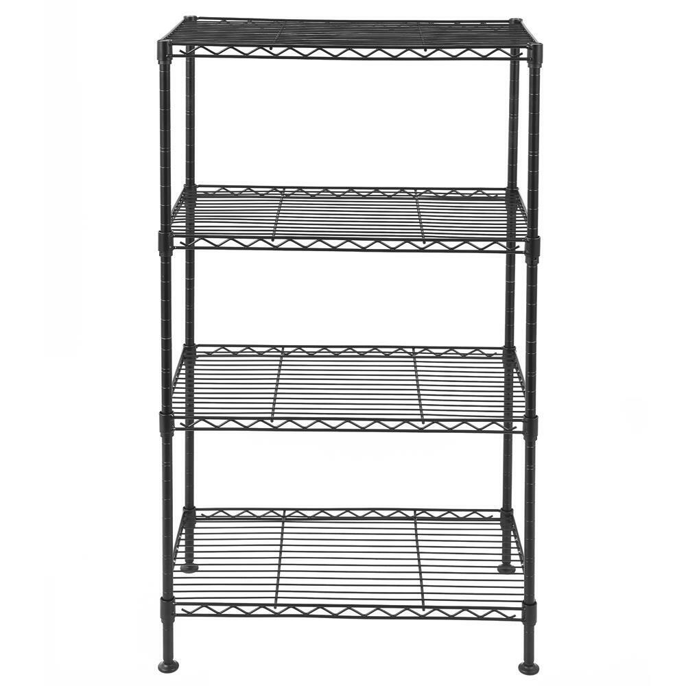 4 Tier Adjustable Steel Wire Shelving Rack