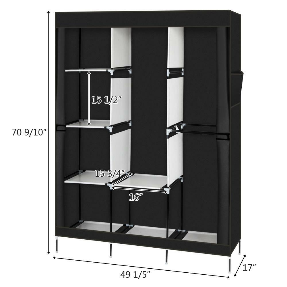 71" Portable Clothes Storage