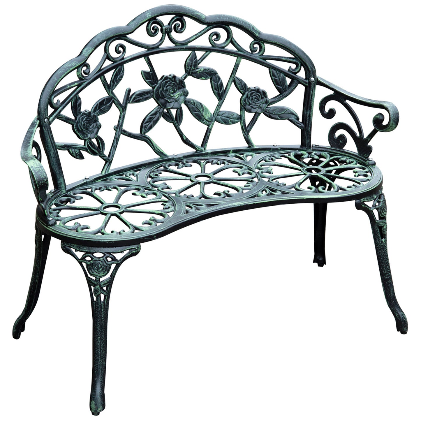 Outdoor Furniture Cast Aluminum Antique Rose Design