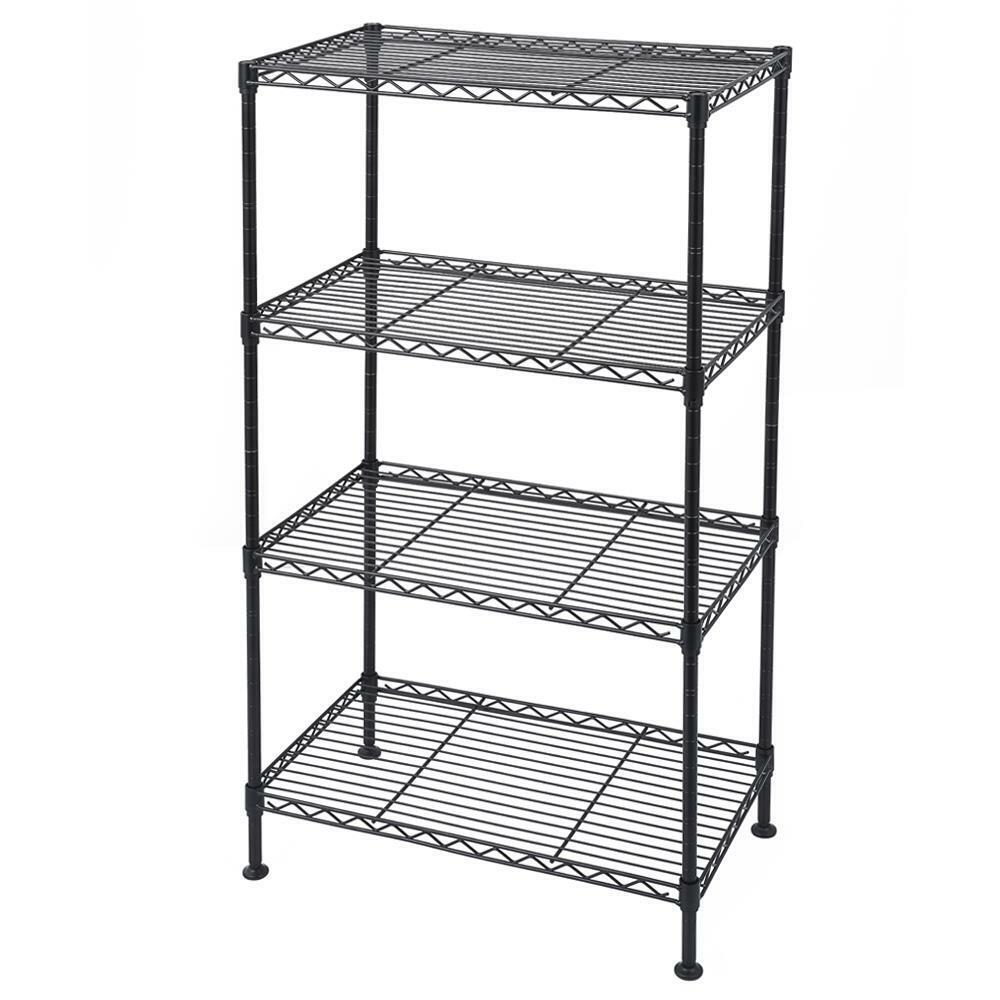 4 Tier Adjustable Steel Wire Shelving Rack