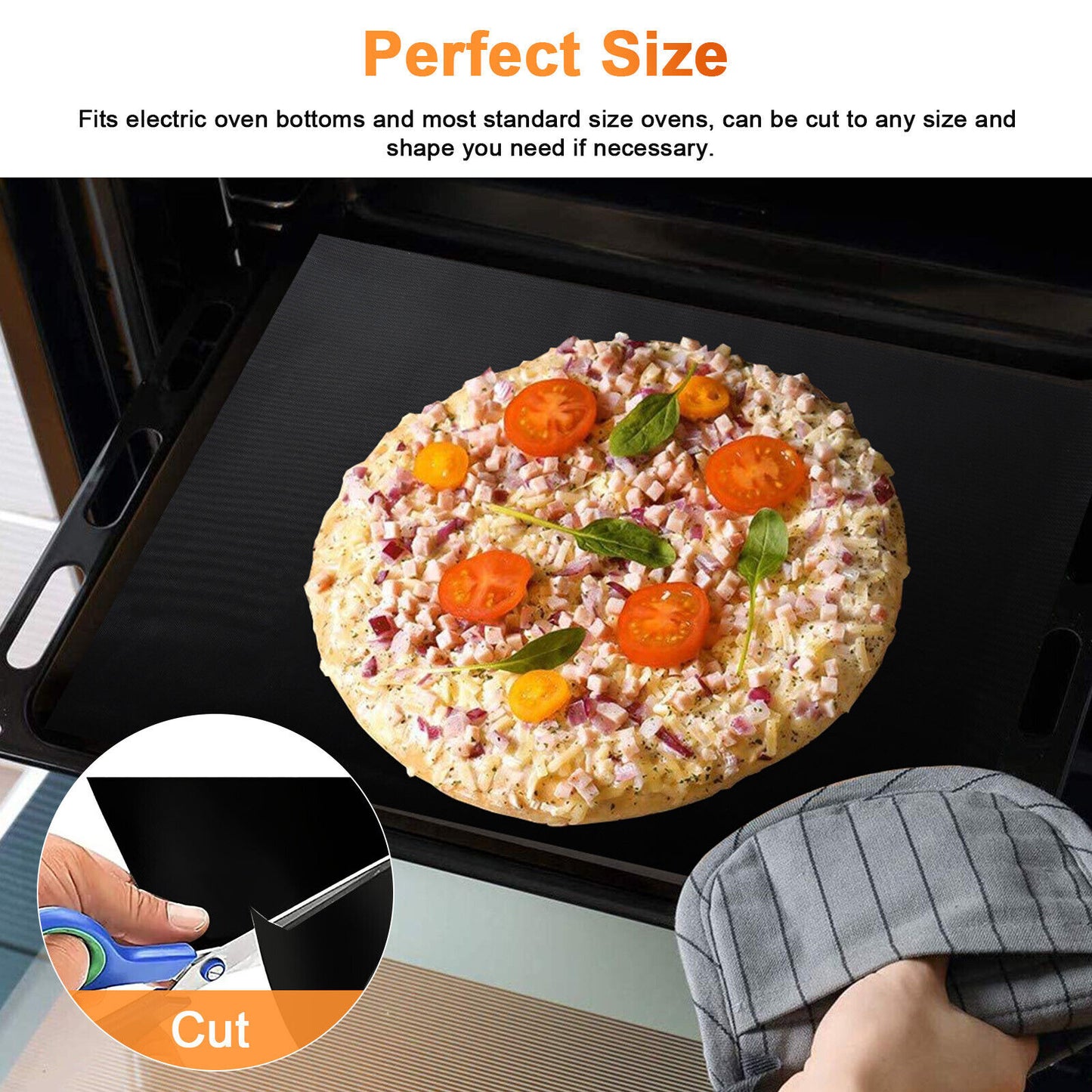 2PCS Large Non Stick Oven Liners