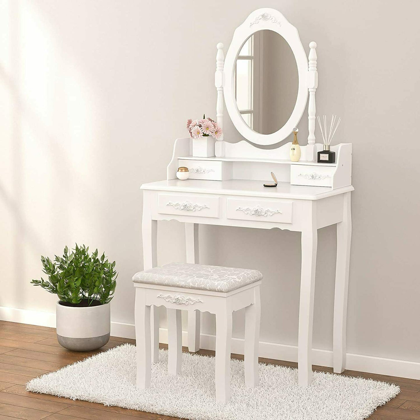 Vanity Makeup Dressing Table Set