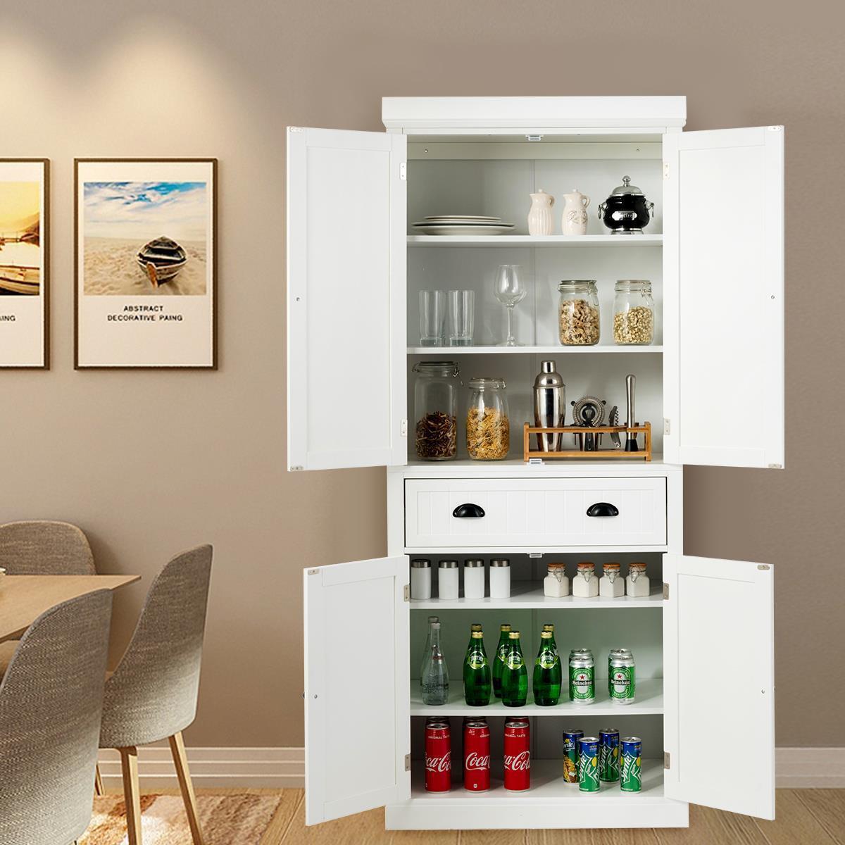 72" Modern Freestanding Kitchen Pantry Cabinet