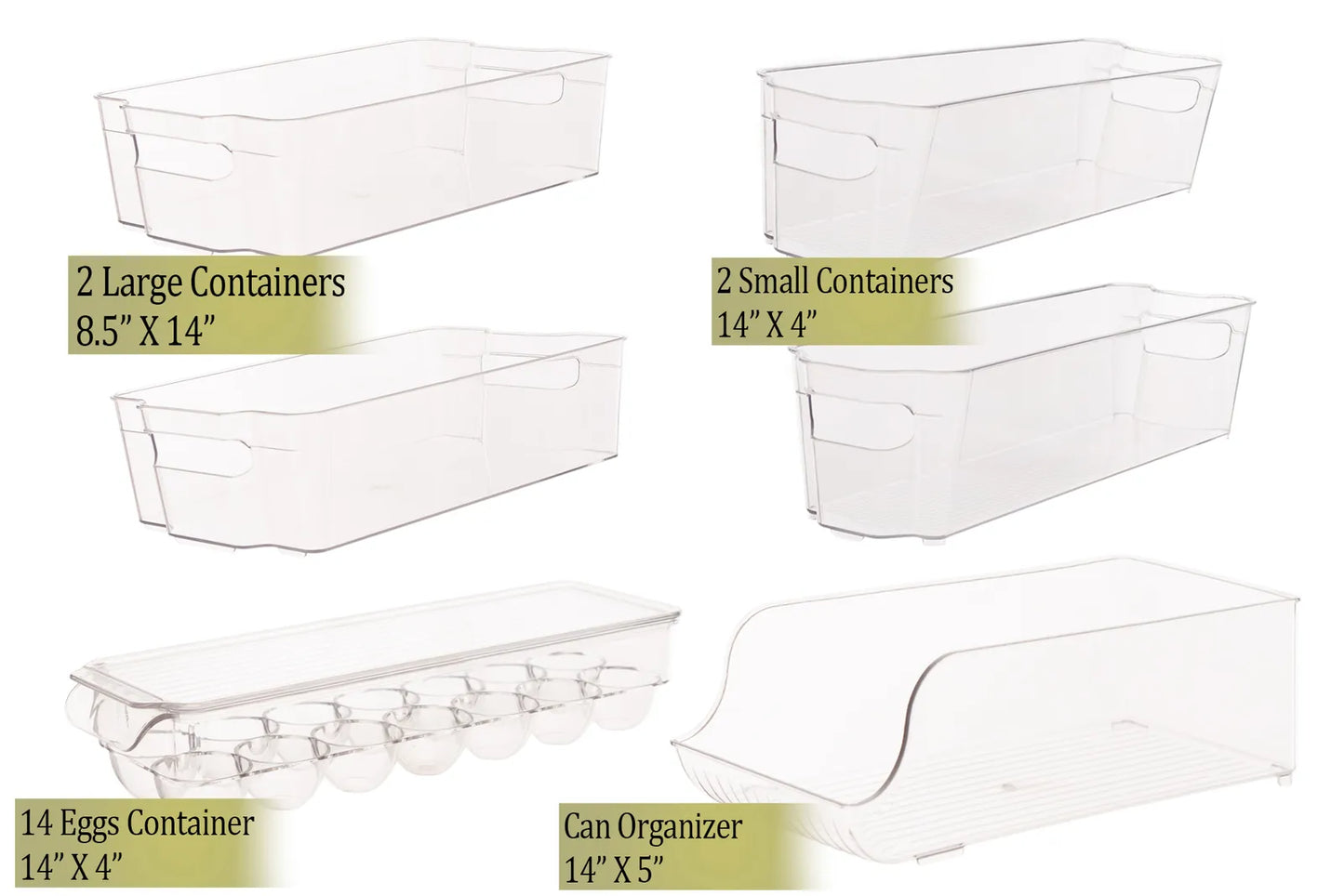 Refrigerator Organizer Bins Stackable