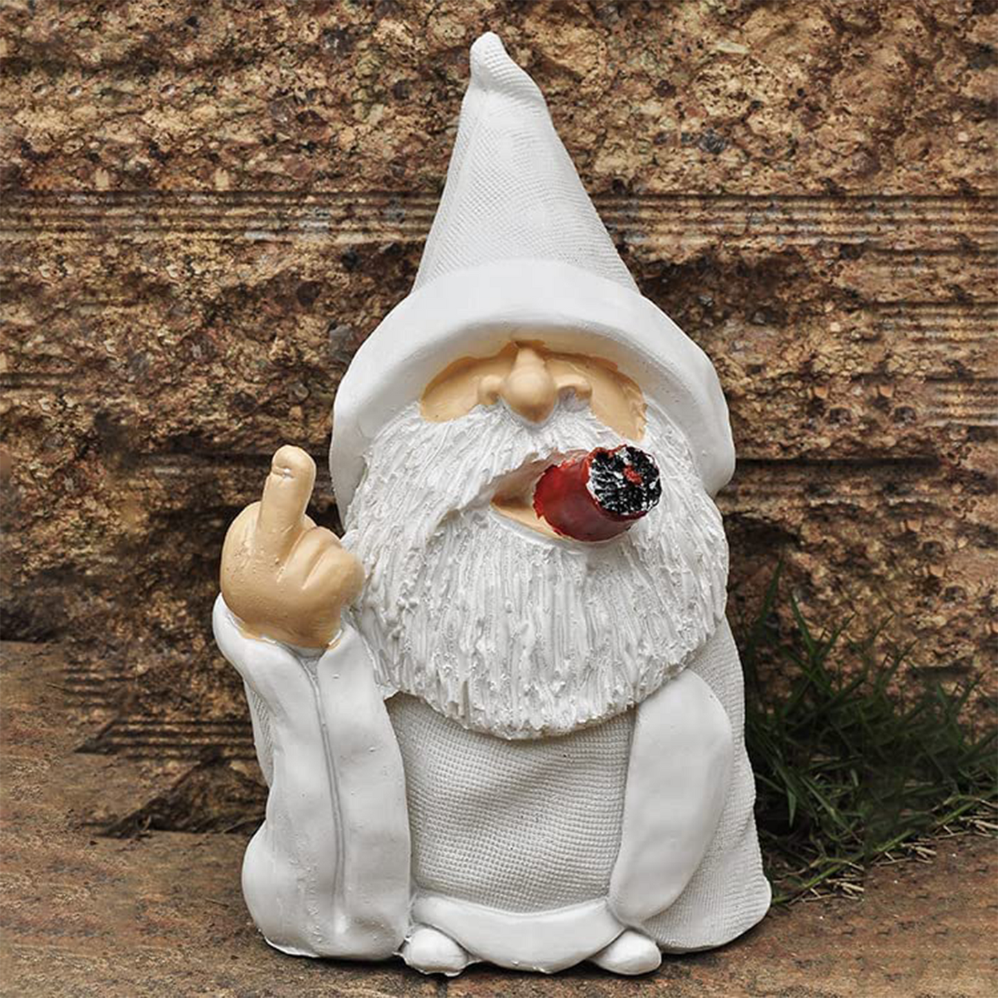 White Wizard Gnome Garden Decor