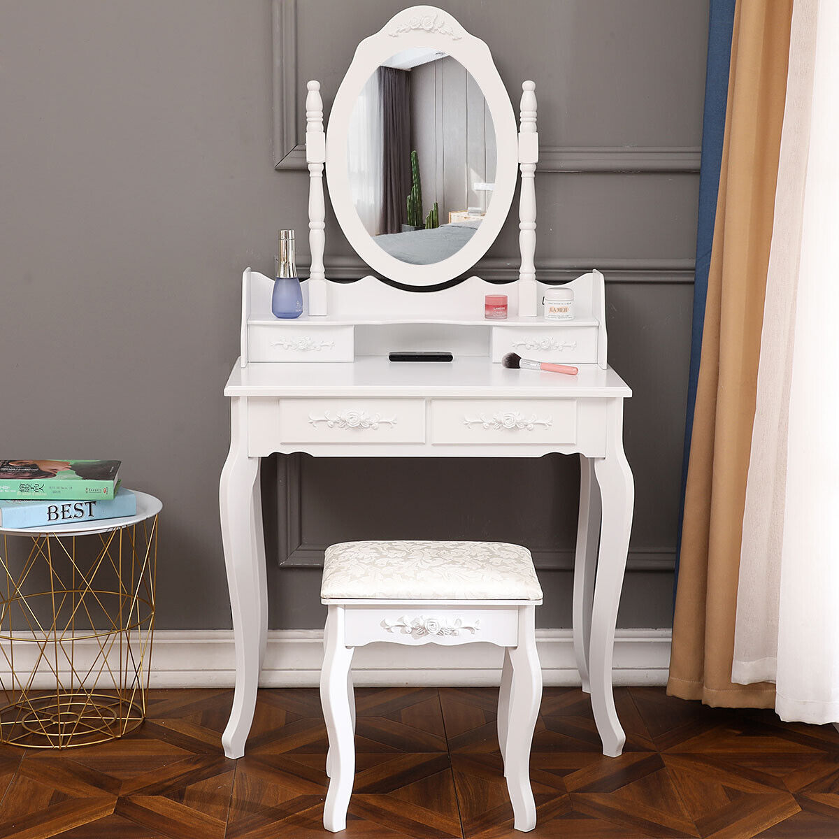 Vanity Makeup Dressing Table Set